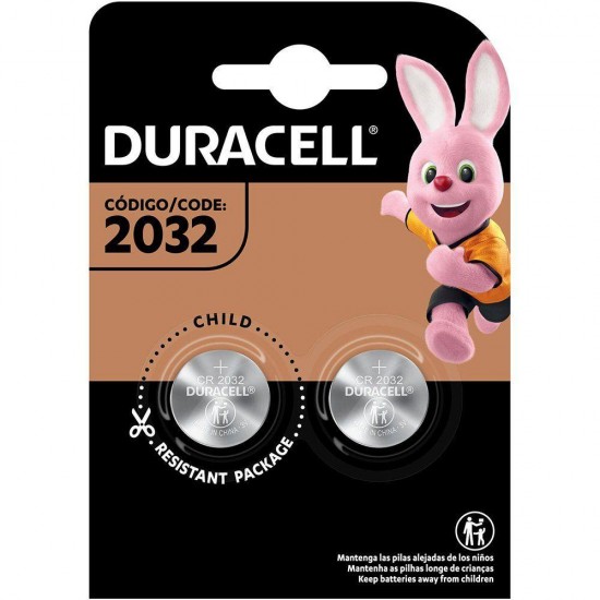 PILHA DURACELL BOTAO LITIO CR2032 3V C/2 CART 1