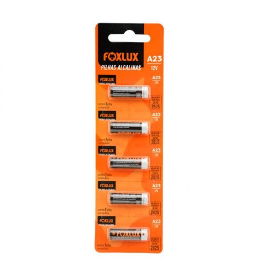 PILHA FOXLUX ALCALINA A23 12V C/5 PC 1