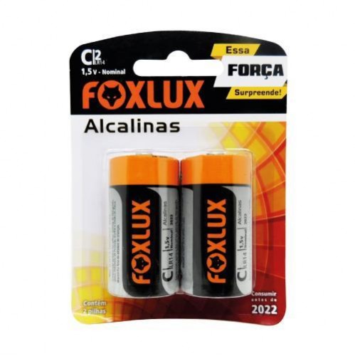 PILHA FOXLUX ALCALINA MEDIA C/2 CART 1