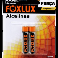 PILHA FOXLUX ALCALINA PALITO AAA C/2 CART 1