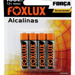 PILHA FOXLUX ALCALINA PALITO AAA C/4 CART 1