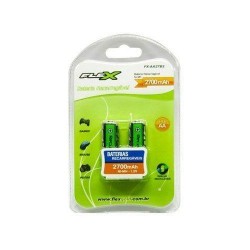 PILHA RECARREGAVEL FLEX AA C/2 2700MAH CART 1