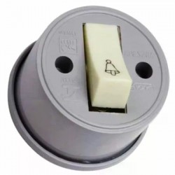 BOTAO CAMPAINHA EXTERNO RADIAL CINZA PC 1