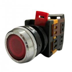 BOTAO SINALIZADOR JNG LAY80-PAL45 VERM 1NA+1NF PC 1