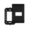 PLACA FAME HABITAT BLACK 4X2 C/SUP 1MOD HORIZ 4071 PC 1