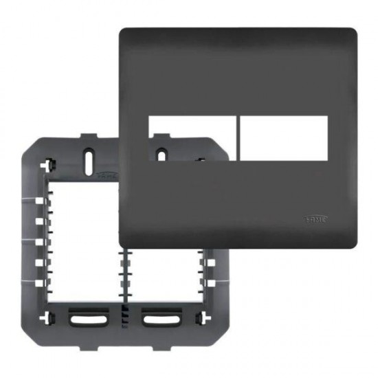 PLACA FAME HABITAT BLACK 4X4 C/SUP 2MOD HOR 4078 PC 1