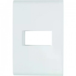 PLACA LIZ 4X2 1 POSTO HORIZONTAL BRANCA 106204 PC 1