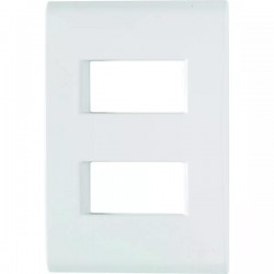 PLACA LIZ 4X2 2 POSTOS AFASTADOS BRANCA 106206 PC 1