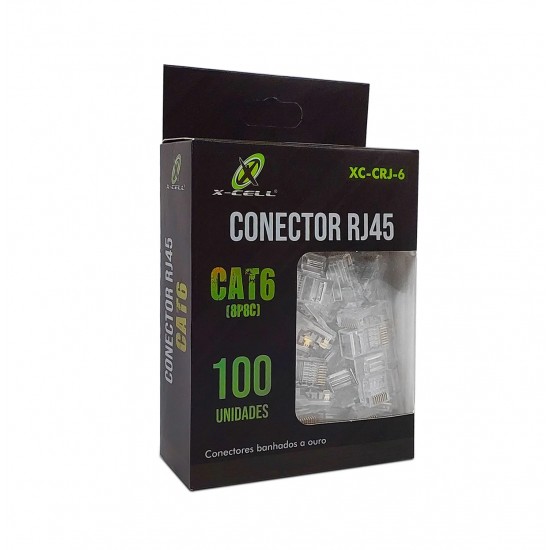 PLUG MODULAR RJ45 8X8 XCELL CAT6 C/100 EMB 1