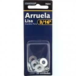 BRASFORT ARRUELA LISA (B) 3/16 C/20 CART 1