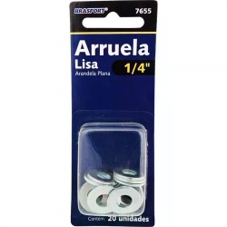 BRASFORT ARRUELA LISA (C) 1/4 C/20 CART 1