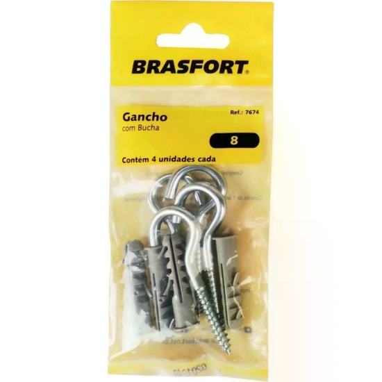 BRASFORT GANCHO C/BUCHA  8 C/4 CART 1