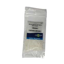ABRACADEIRA NYLON BRASFORT 2,5 X  80 MM BR C/100 PCTE 1