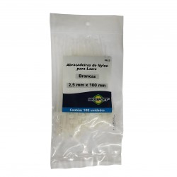 ABRACADEIRA NYLON BRASFORT 2,5 X 100 MM BR C/100 PCTE 1