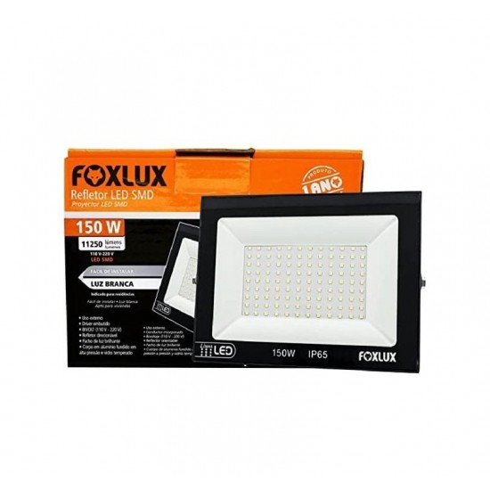 REFLETOR LED FOXLUX 150W 6500K BIV PTO IP65 PC 1