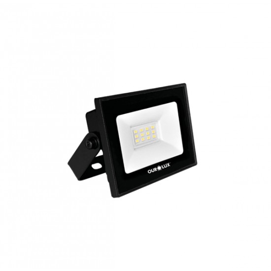 REFLETOR LED OUROLUX   10W 3000K BIV PTO IP65 PC 1