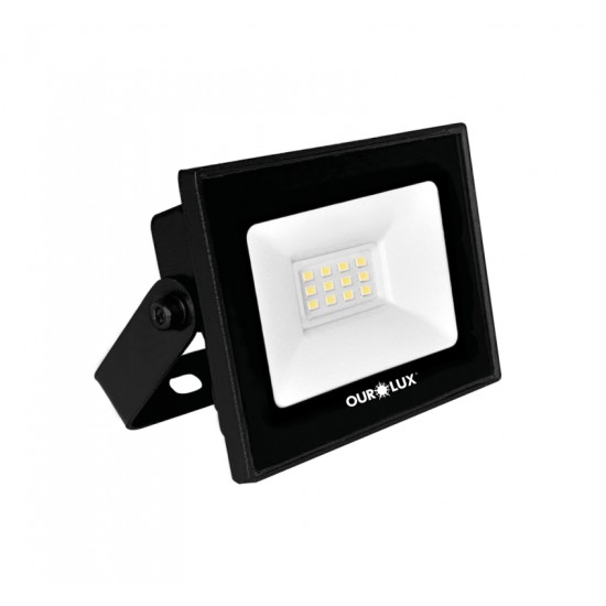 REFLETOR LED OUROLUX   10W 6500K BIV PTO IP65 PC 1