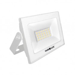 REFLETOR LED OUROLUX   20W 6500K BIV BCO IP65 PC 1