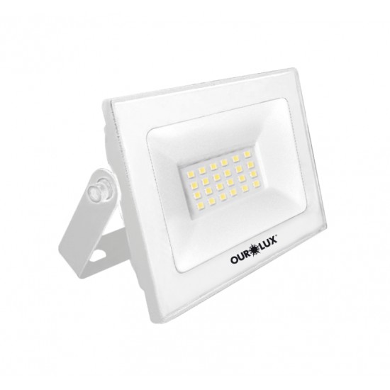 REFLETOR LED OUROLUX   20W 6500K BIV BCO IP65 PC 1