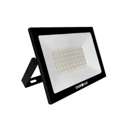 REFLETOR LED OUROLUX  100W 6500K BIV PTO IP65 PC 1