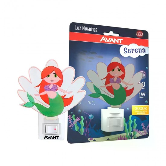 ABAJUR LUZ NOTURNA LED AVANT SERENA BIV PC 1