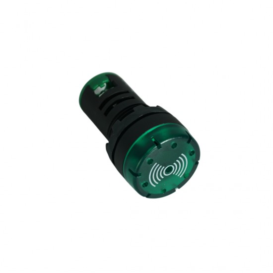 SINALEIRO 22,5MM JNG JAD1622 12V CIGARRA VERDE PC 1