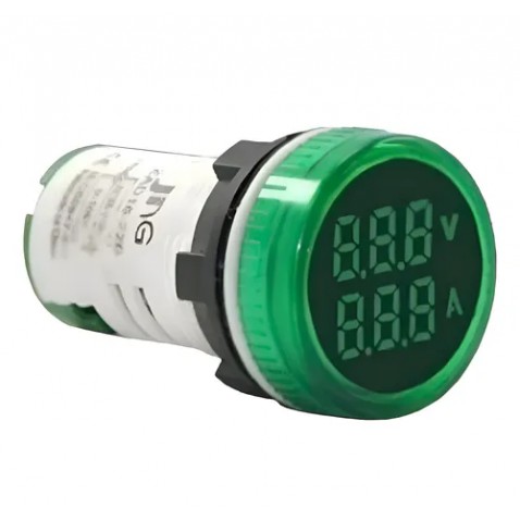SINALEIRO LED VOLT/AMPER ZAD16-22DG 220V VERDE PC 1