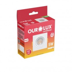 SPOT EMBUTIR QUAD SUPERLED OUROLUX BC 5W 6400K PC 1