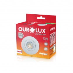 SPOT EMBUTIR RED SUPERLED OUROLUX BC 5W 4000K PC 1
