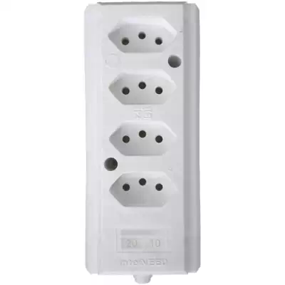TOM.BARRA INTERNEED BIAMP QUADRUPLA 2P+T BR 10/20A PC 1