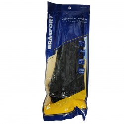 ABRACADEIRA NYLON BRASFORT 4,8 X 200 MM PT C/100 PCTE 1