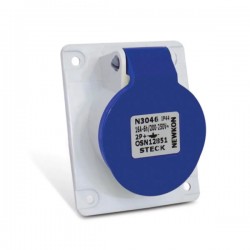 TOMADA EMBUTIR STECK 2P+T 6H 16A 200V AZ N-3046 PC 1