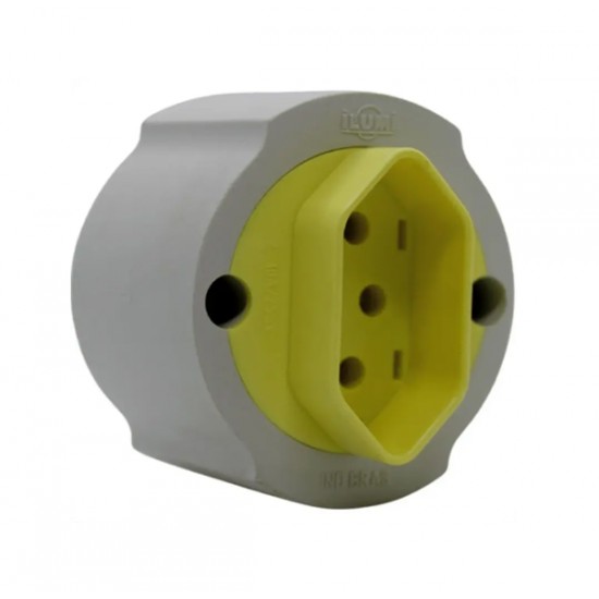 TOMADA EXTERNA 2P+T ILUMI RED 10A CZA 16510 PC 1