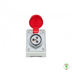 TOMADA SOB NEWKON 2P+T 16A 380V VM 3009 9H PC 1