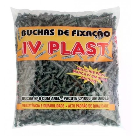 BUCHA FIXACAO IVPLAST 05 C/1000 PCTE 1