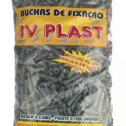 BUCHA FIXACAO IVPLAST 08 C/1000 PCTE 1