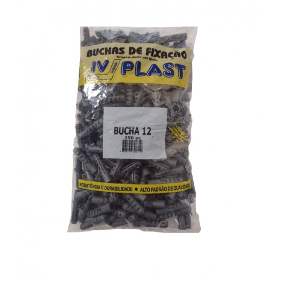 BUCHA FIXACAO IVPLAST 12 C/ 250 PCTE 1