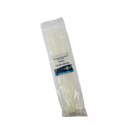 ABRACADEIRA NYLON BRASFORT 7,6 X 400 MM BR C/ 50 PCTE 1