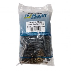 BUCHA+PARF FIXACAO IV PLAST 08 P/TIJ BAIANO C/100 PCTE 1