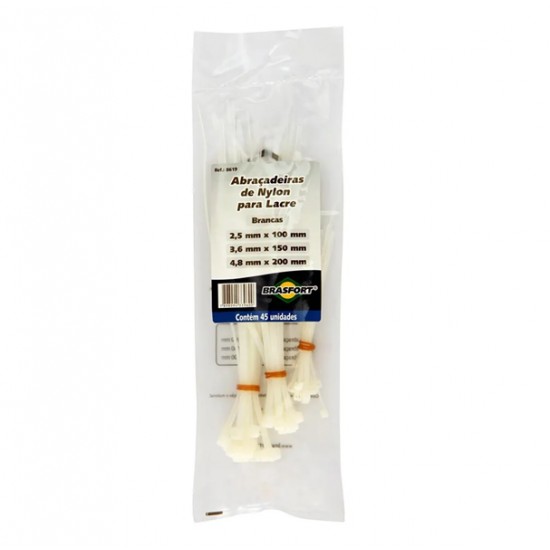 ABRACADEIRA NYLON BRASFORT BC KIT 3 TAMANHOS C/45 PCTE 1
