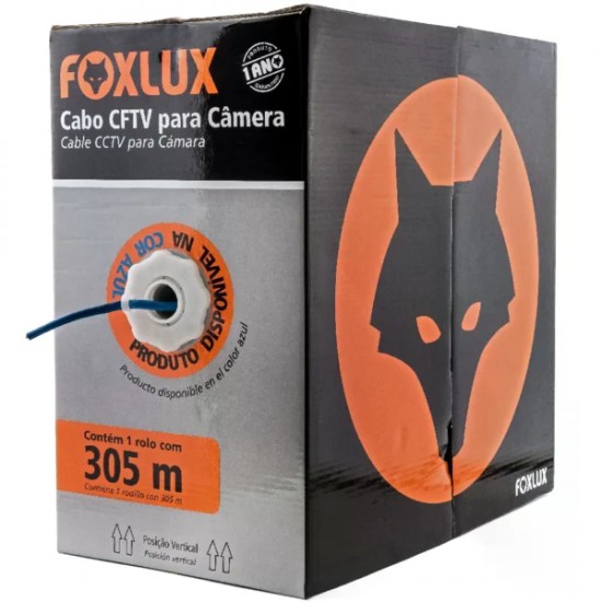CABO CFTV FOXLUX 4P 305M AZUL 66.67 RL 1