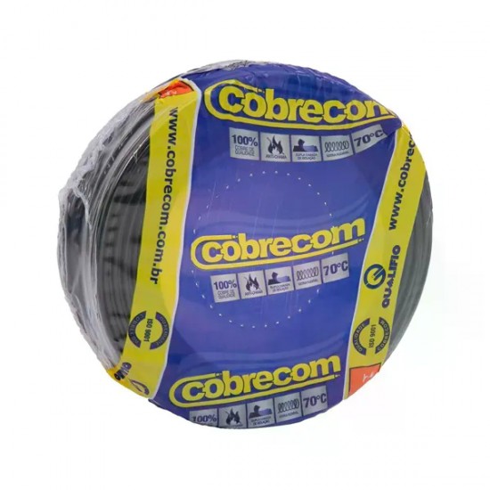 CABO FLEX COBRECOM  1,50 MM C/100M PRETO RL 1