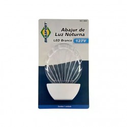 ABAJUR LUZ NOTURNA LED BRASFORT CONCHA 127V PC 1