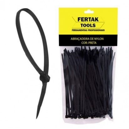 ABRACADEIRA NYLON FERTAK 3,5 X 280 MM PT C/100 PCTE 1