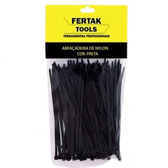 ABRACADEIRA NYLON FERTAK 3,6 X 250 MM PT C/100 PCTE 1
