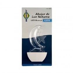 ABAJUR LUZ NOTURNA LED BRASFORT LUA 127V PC 1