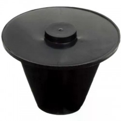 CAIXA DE INSPECAO CONICA BRASCOM PRETA C/TAMPA PC 1