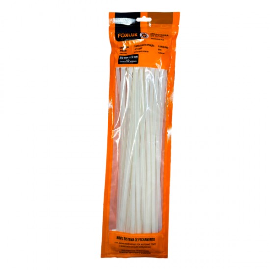 ABRACADEIRA NYLON FOXLUX  7,0 X 370 MM BR C/ 50 PCTE 1