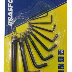 CHAVE ALLEN BRASFORT JOGO 1,5 A 10 MM 8216 PC 1
