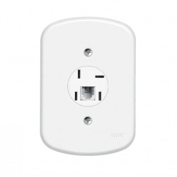 CJ.FAME BLANC 1 TOMADA TEL/RJ11 0408 CF 1